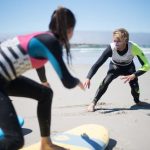 colonie de vacances et surf sur les plages de penmarch